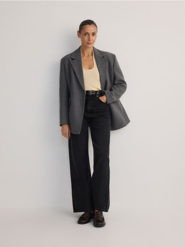 Reserved - Top cu decolteu halter - bej