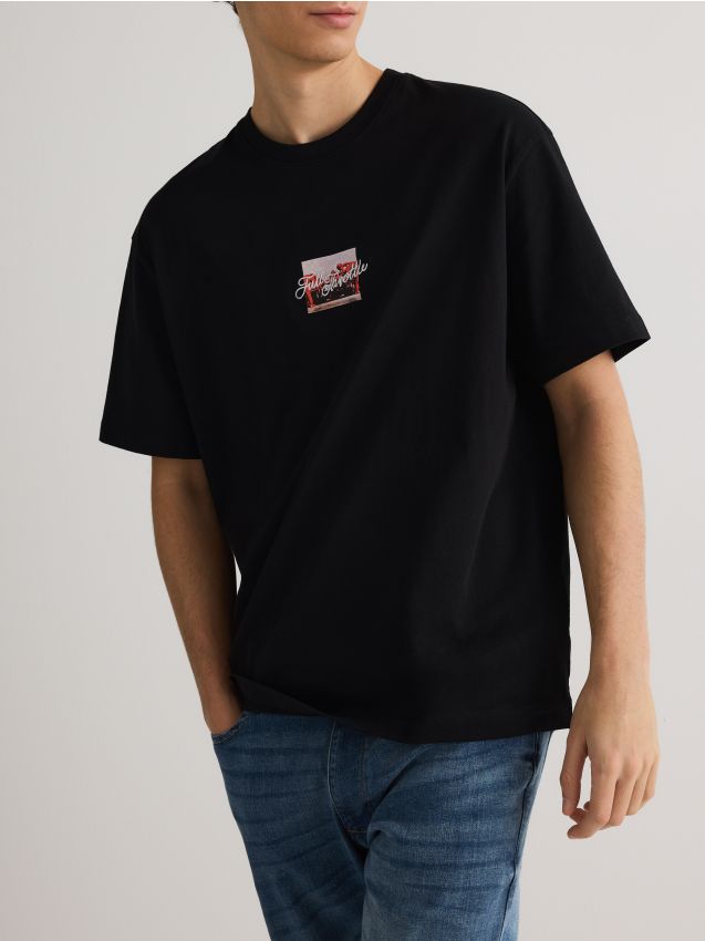 Boxy cut T-shirt with back print