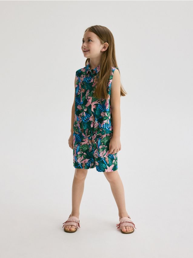 Reserved - girls` shorts - verde-închis