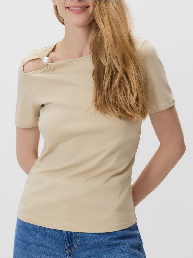 T-shirt com detalhe decorativo - RESERVED