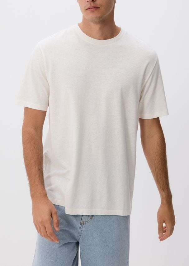 T-shirt comfort s příměsí lnu - RESERVED