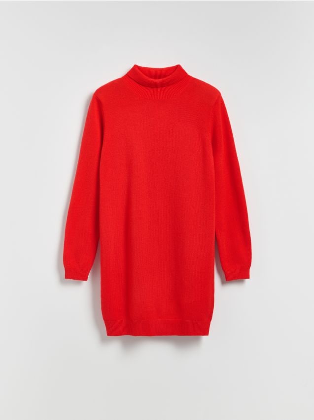 Reserved - Rochie din lână merino - roșu