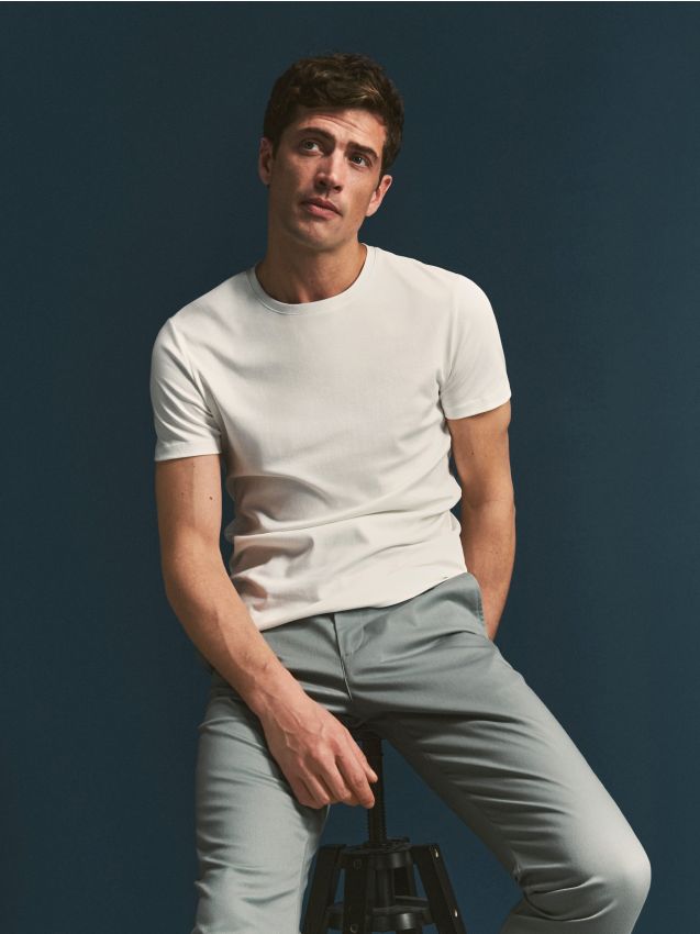 Reserved - tricou slim fit - crem