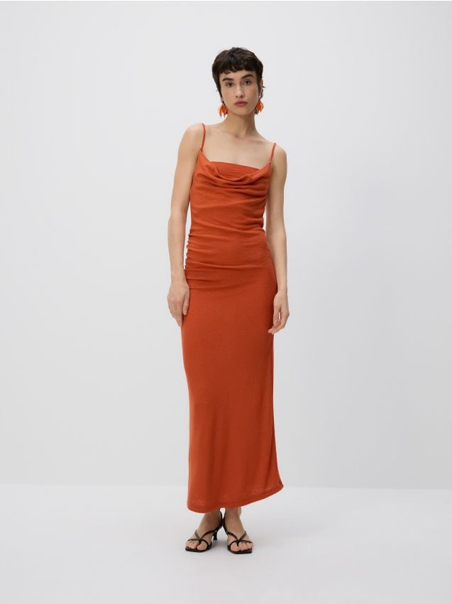 Vestido de alças em viscose - RESERVED