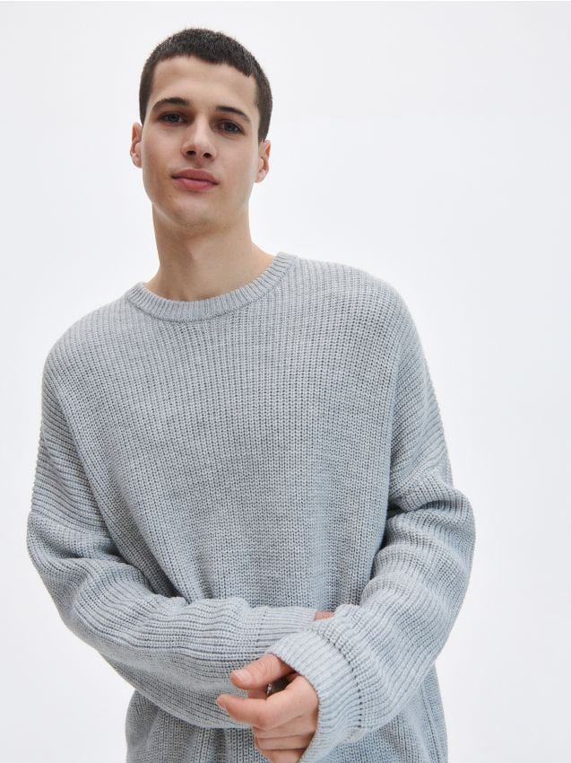 Reserved - Pulover oversized - gri deschis
