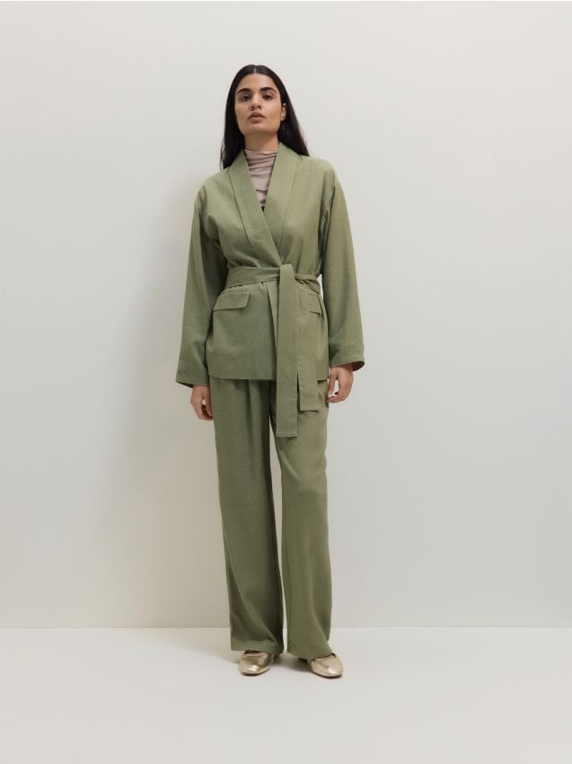 Jacket with tie belt - RESERVED