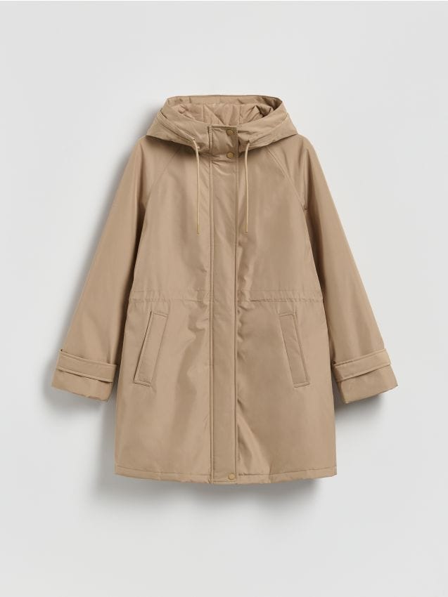 Reserved - Geacă cu glugă - bej