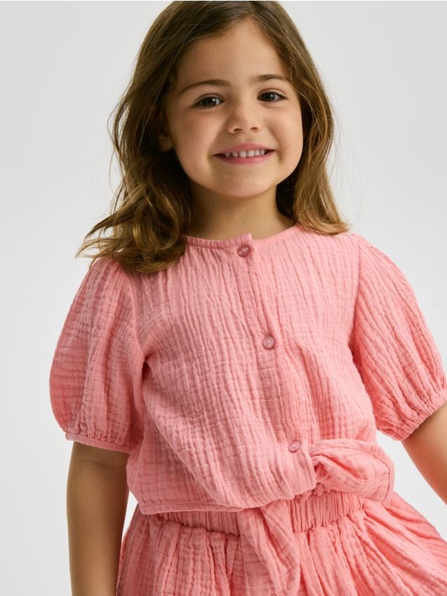 Chemise en mousseline à nouer - RESERVED