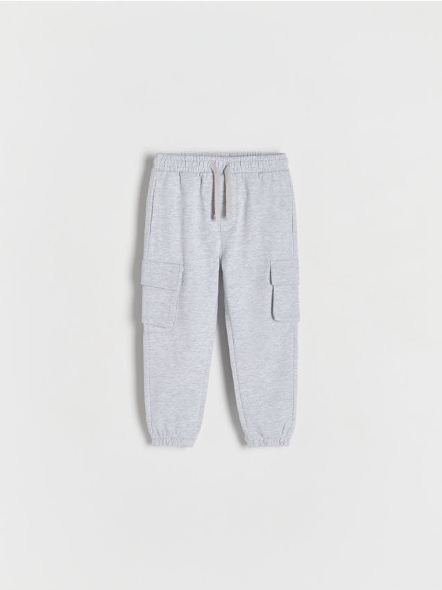 Reserved - Pantaloni de bumbac Jogger - gri deschis