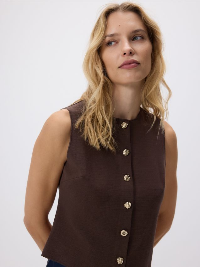 Vest with decorative buttons - RESERVED