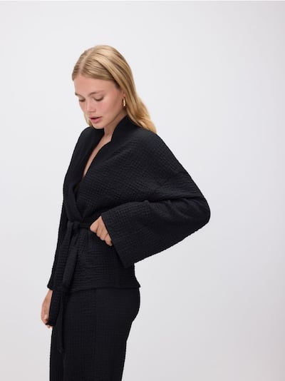 Jacke mit Bindegürtel