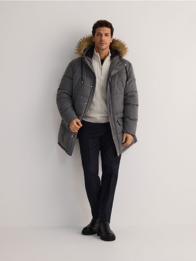 Quilted jacket with hood