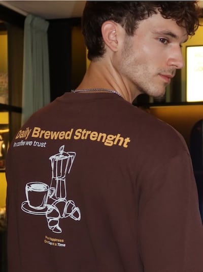Boxy cut T-shirt with back print