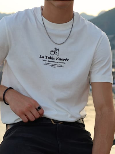 T-shirt comfort z nadrukiem