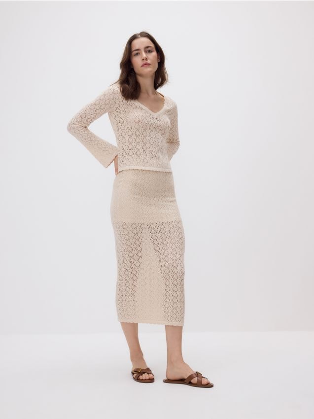 Jupe maxi en maille - RESERVED