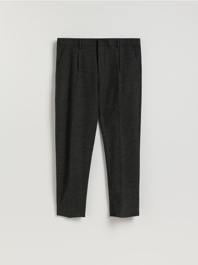 Reserved - Pantaloni slim fit din lână - gri-închis