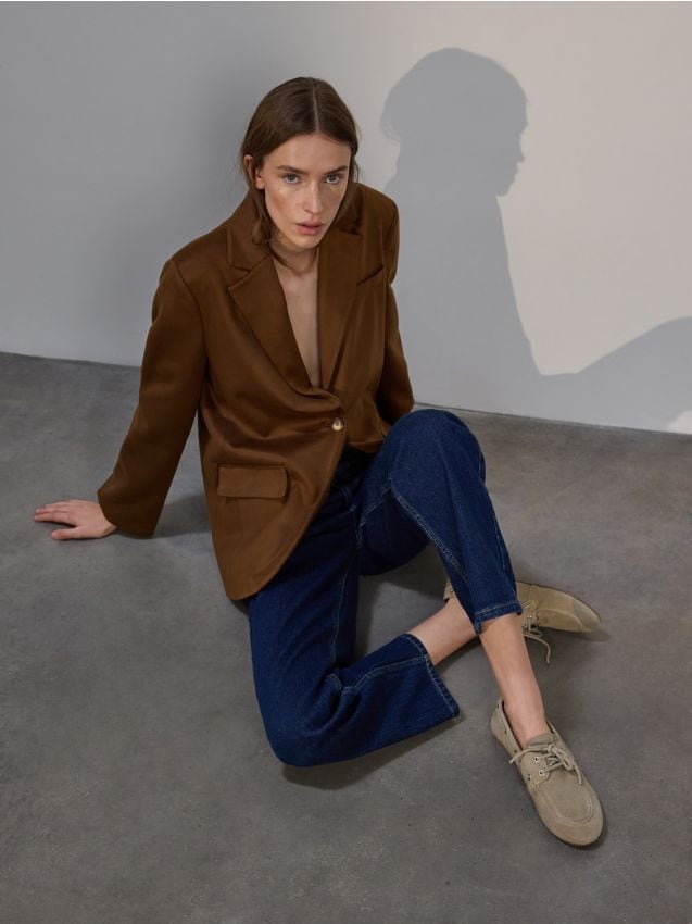 Suede lace-up loafers - RESERVED