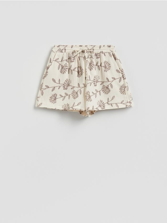 Mousseline shorts met patroon - RESERVED