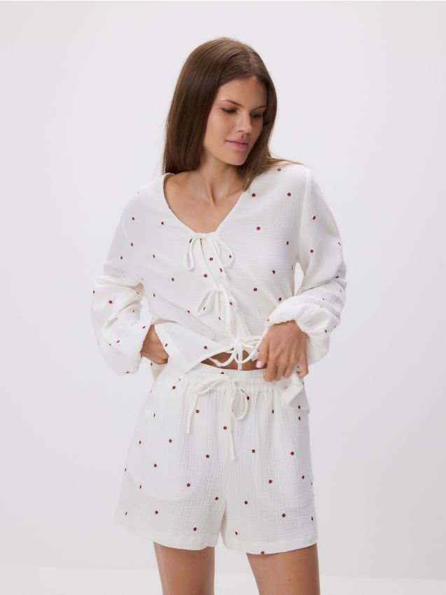 Patterned muslin shorts - RESERVED
