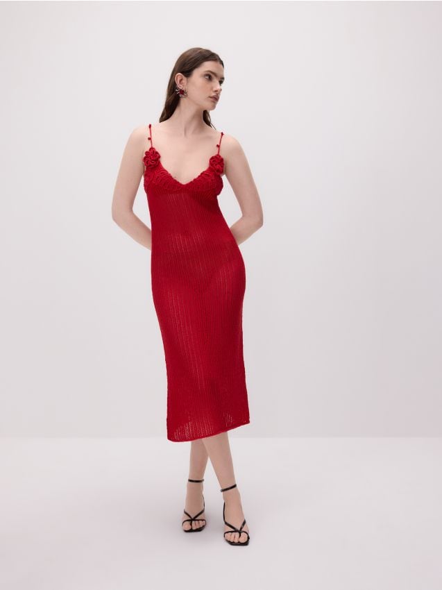 Jersey midi dress - RESERVED