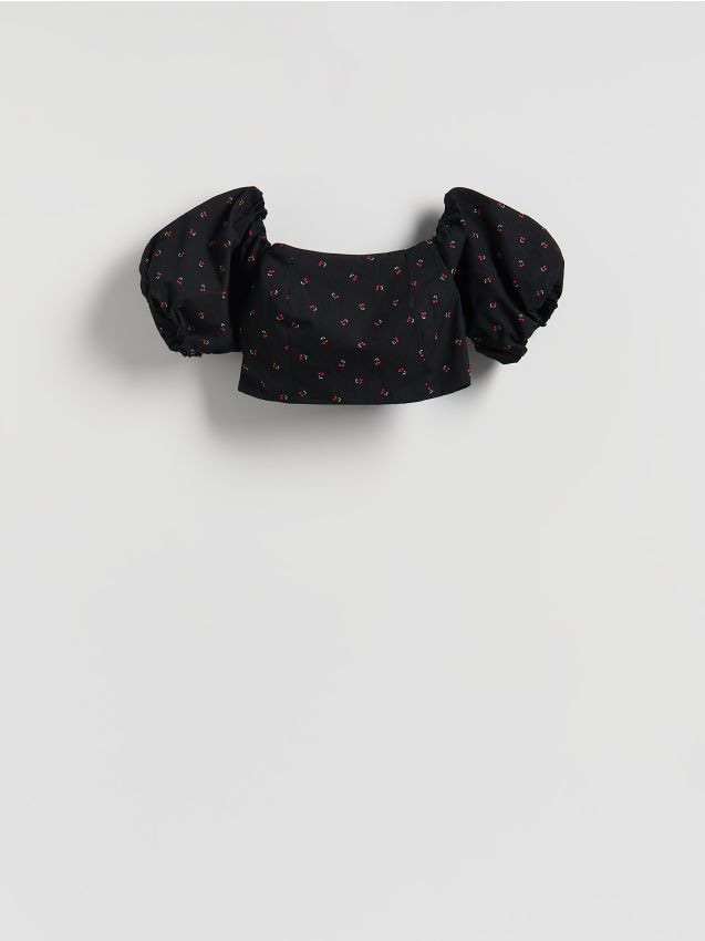 Cropped off shoulder top - RESERVED