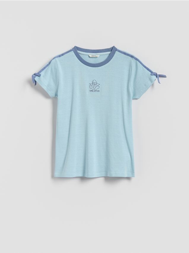 Reserved - T-shirt cu lampasuri - albastru