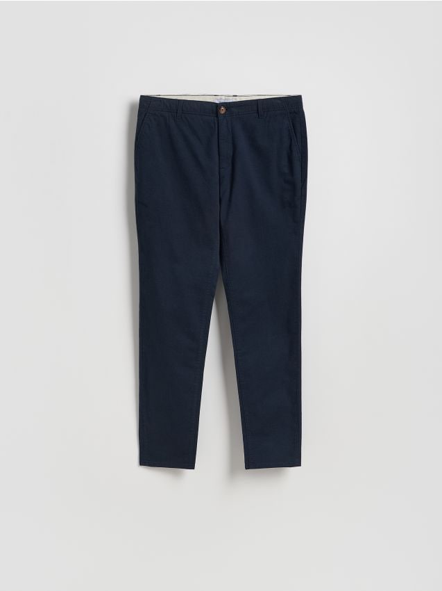 Reserved - Pantaloni chino slim fit - bleumarin