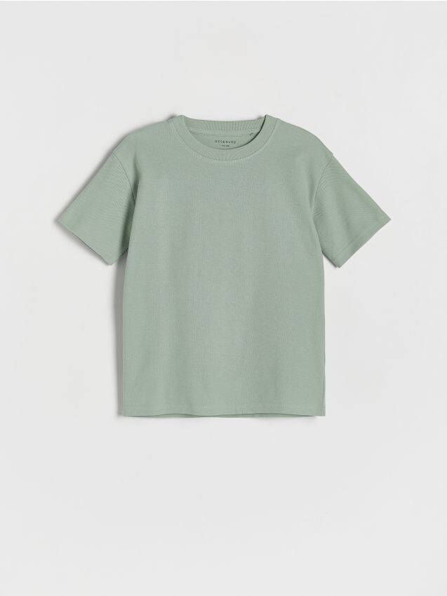 Reserved - t-shirt oversize - verde-pal