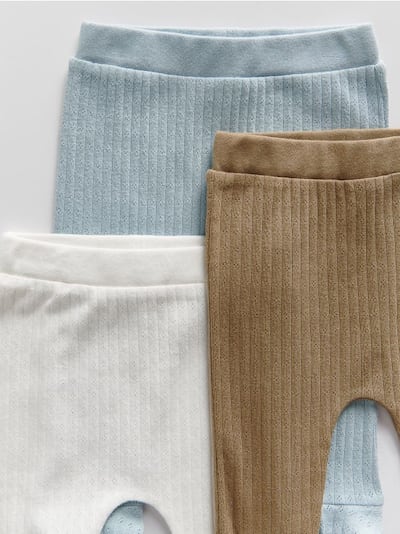 Żakardowe spodnie 3 pack