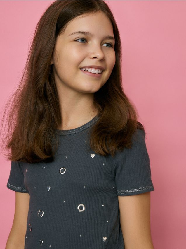 Cotton T-shirt with application - RESERVED