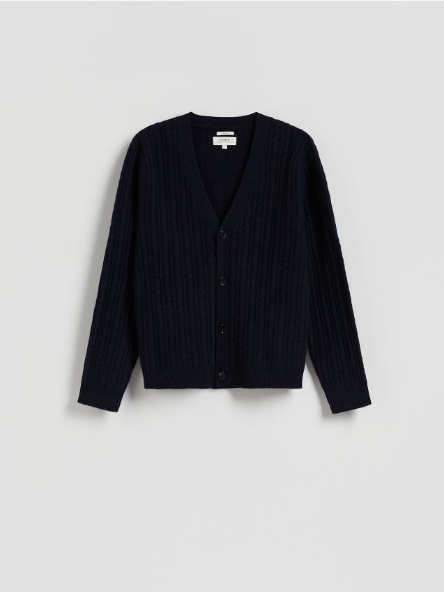 Reserved - Cardigan din lână - bleumarin