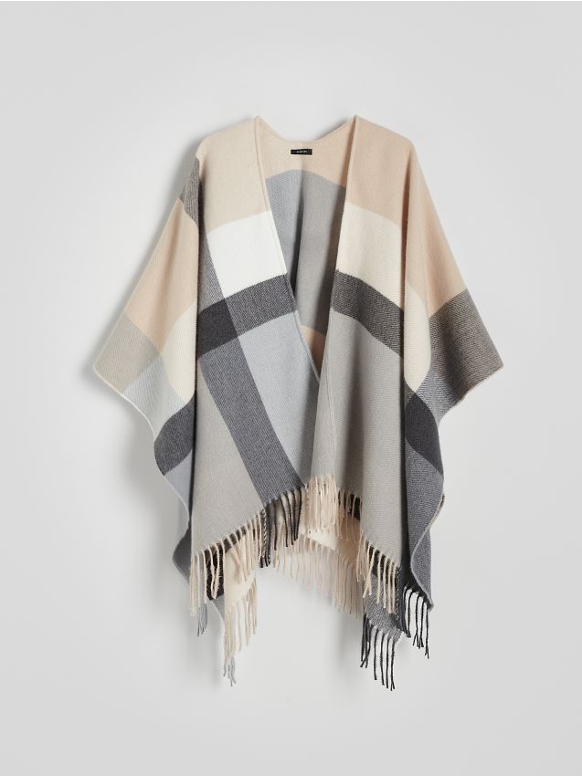 Reserved - LADIES` PONCHO - multicolor