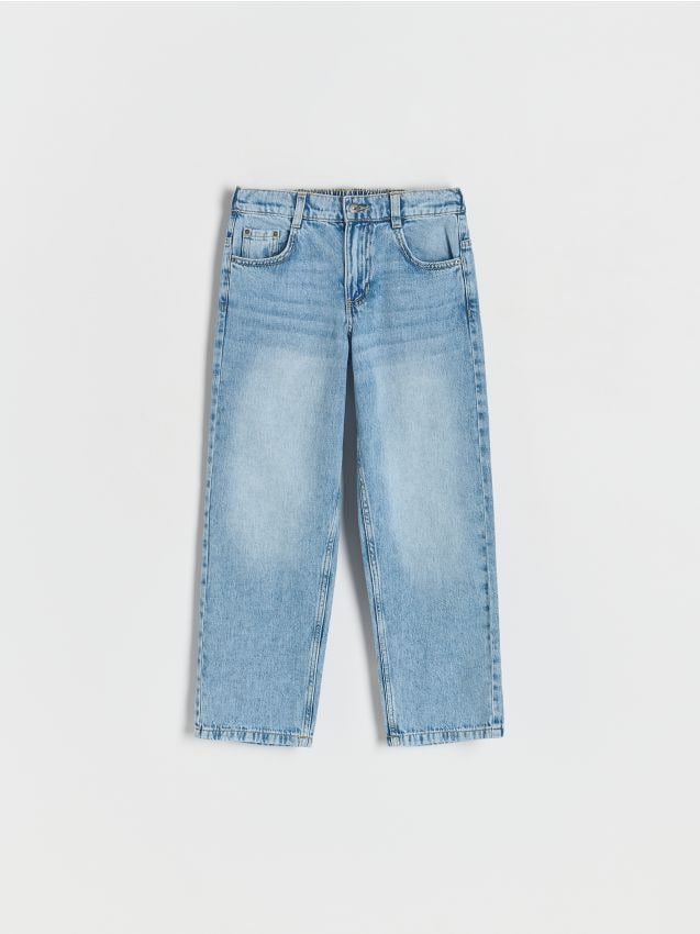 Classic denim straight trousers - RESERVED