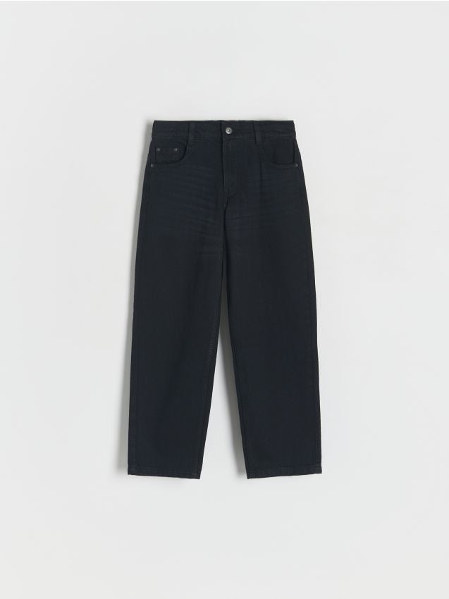 Reserved - Pantaloni straight clasici din denim - negru