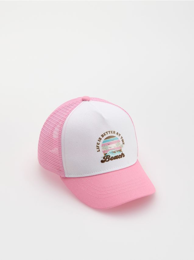 Reserved - Șapcă cu aplicație - roz-pastel