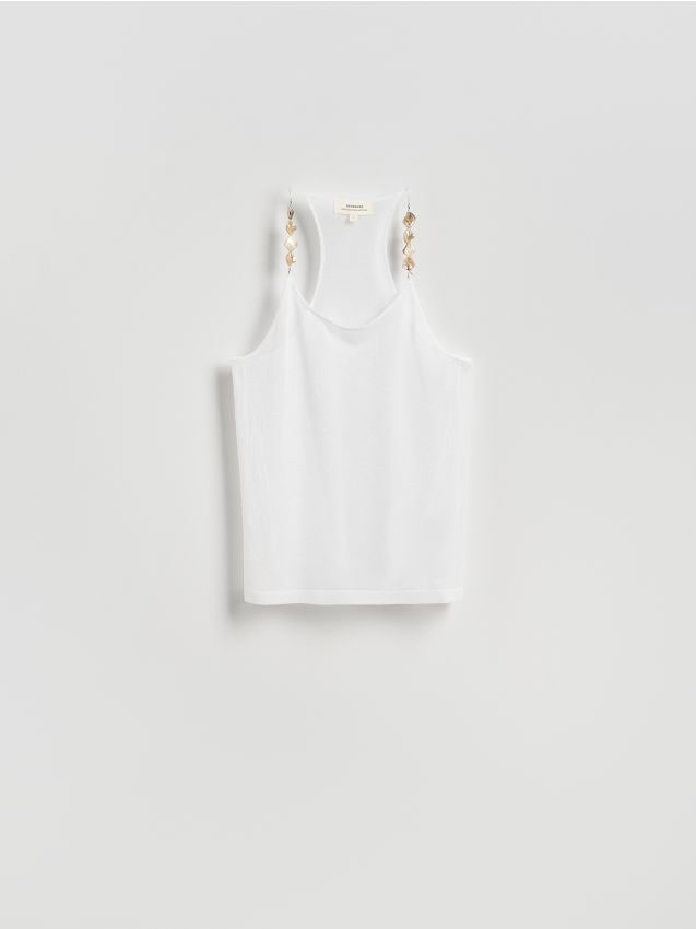 Top with decorative beads - RESERVED