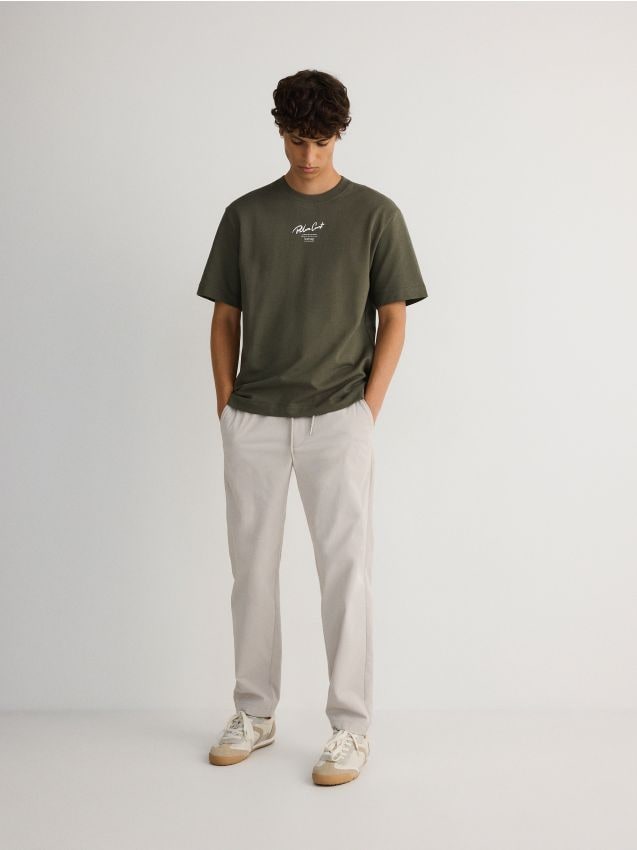 Reserved - Pantaloni jogger regular - crem