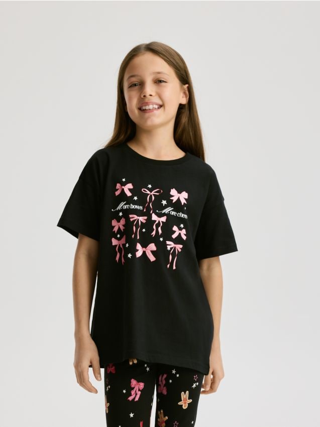 Reserved - Tricou cu imprimeu - negru