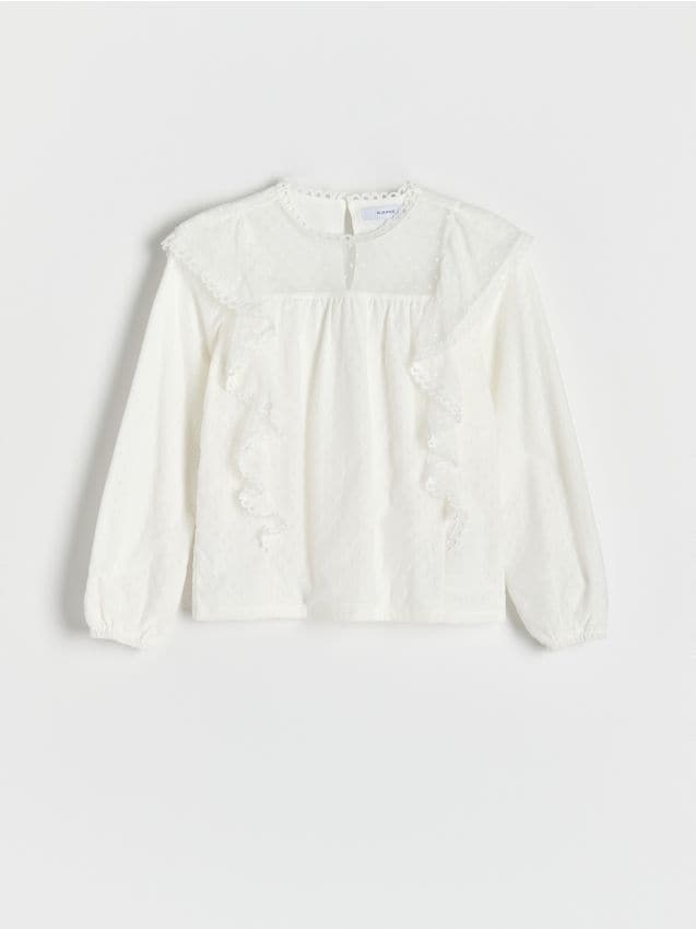 Ruffle hem blouse - RESERVED