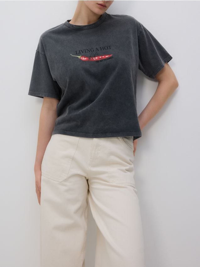 T-shirt con stampa - RESERVED