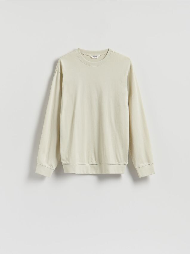 Reserved - Longsleeve simplu - verde-pal
