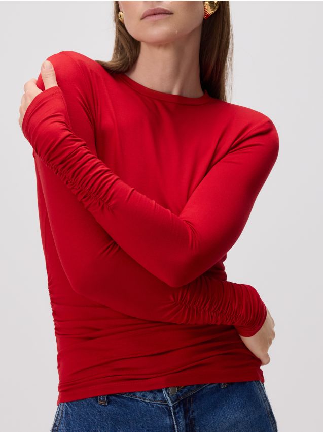 Blouse with shoulder pads - RESERVED