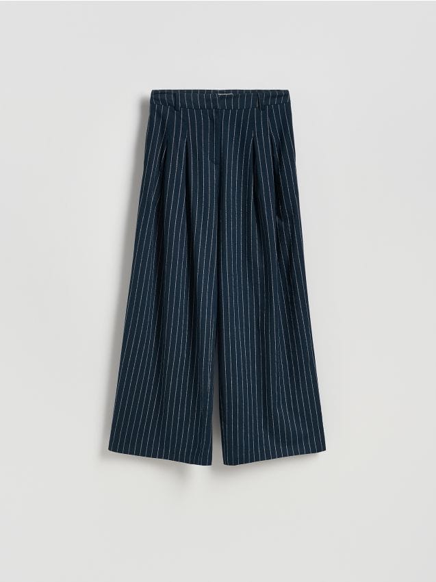 Linnen broek met wijde pijpen - RESERVED