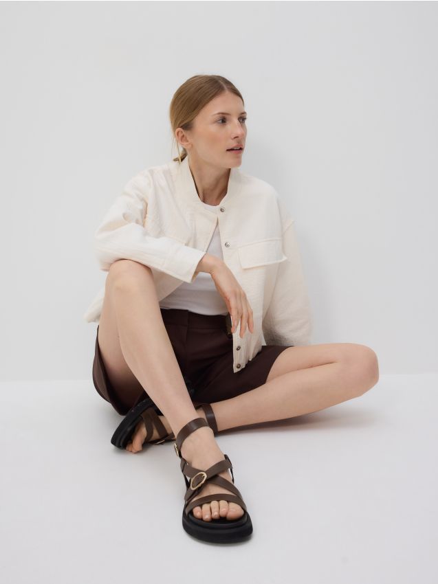 Leather sandals with buckles - RESERVED