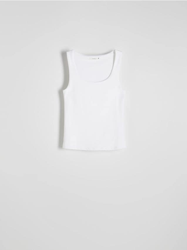 Ensfarvet top - RESERVED