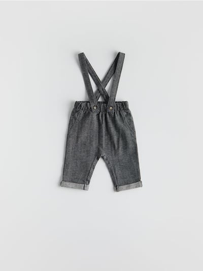 Trousers with detachable braces