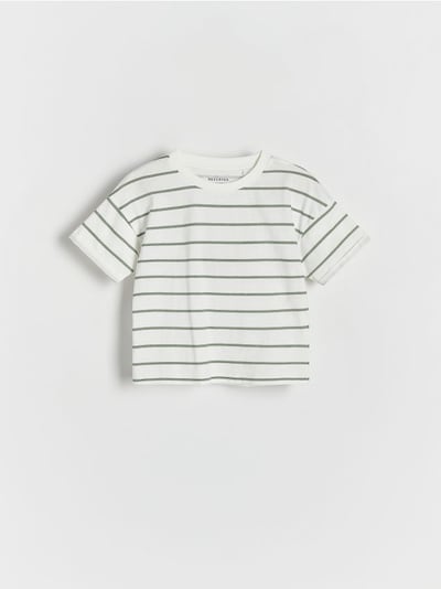 Stripe cotton T-shirt