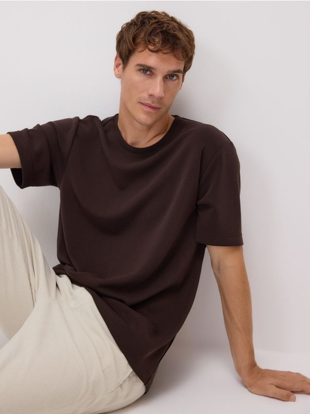 T-shirt à coupe regular en modal mélangé - RESERVED