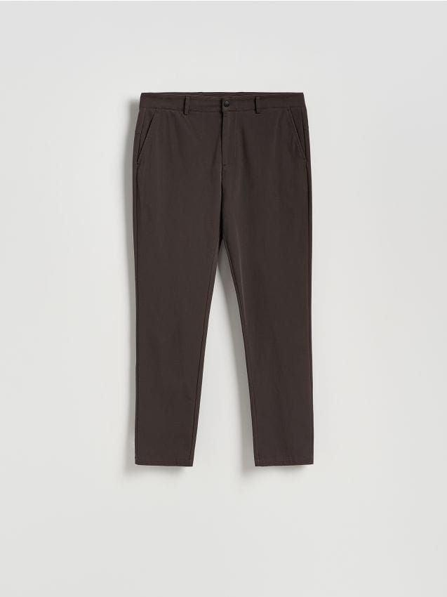 Reserved - Pantaloni chino slim fit - maro-închis