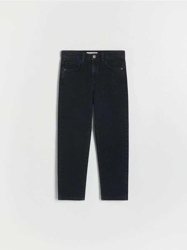 Reserved - Pantaloni straight clasici din denim - negru